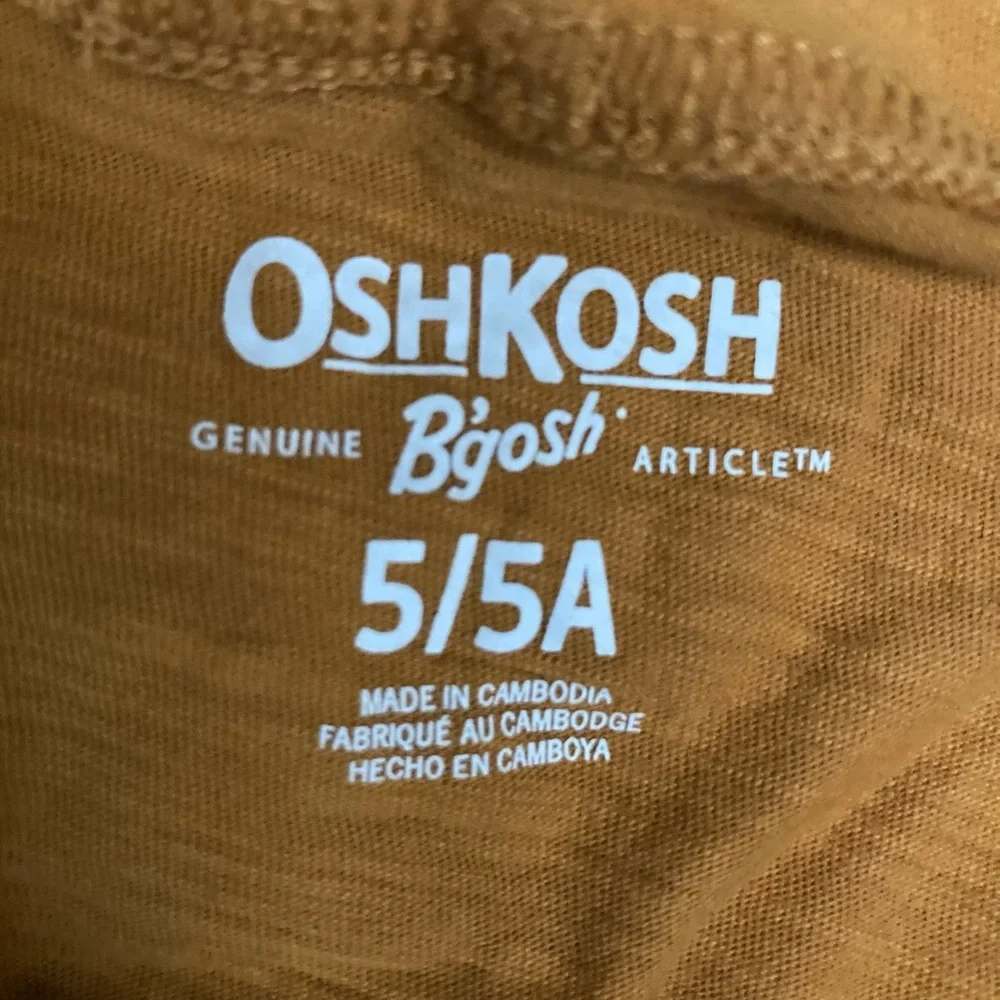 💕BETTER TOGETHER💕OshKosh long sleeve hooded tee sz5/5A 100%cotton✨EUC✨
